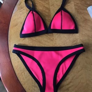Hot Pink Neoprene H&M Bikini Set